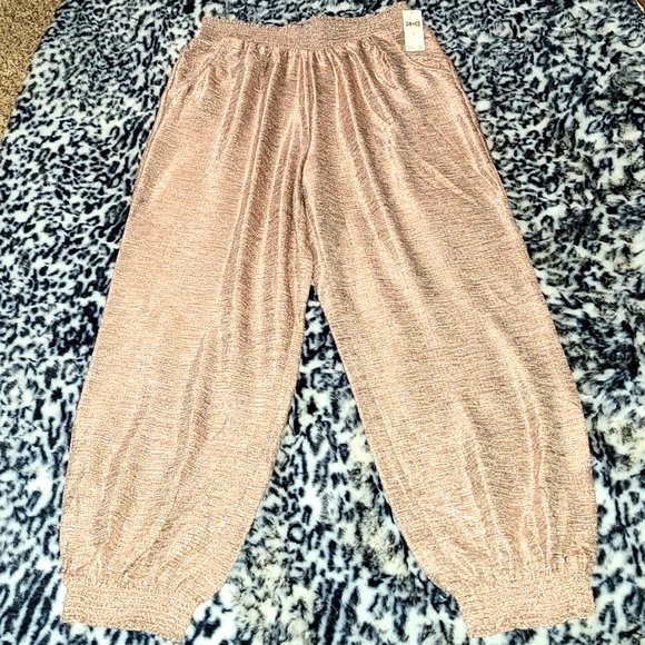 GILLIAN SHIMMER JOGGERS BY SATURDAY/SUNDAY ANTHROPOLOGIE PINK/ROSE SIZE XS NWT - Picture 4 of 16